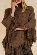 Load image into Gallery viewer, Fireside Fringe Poncho