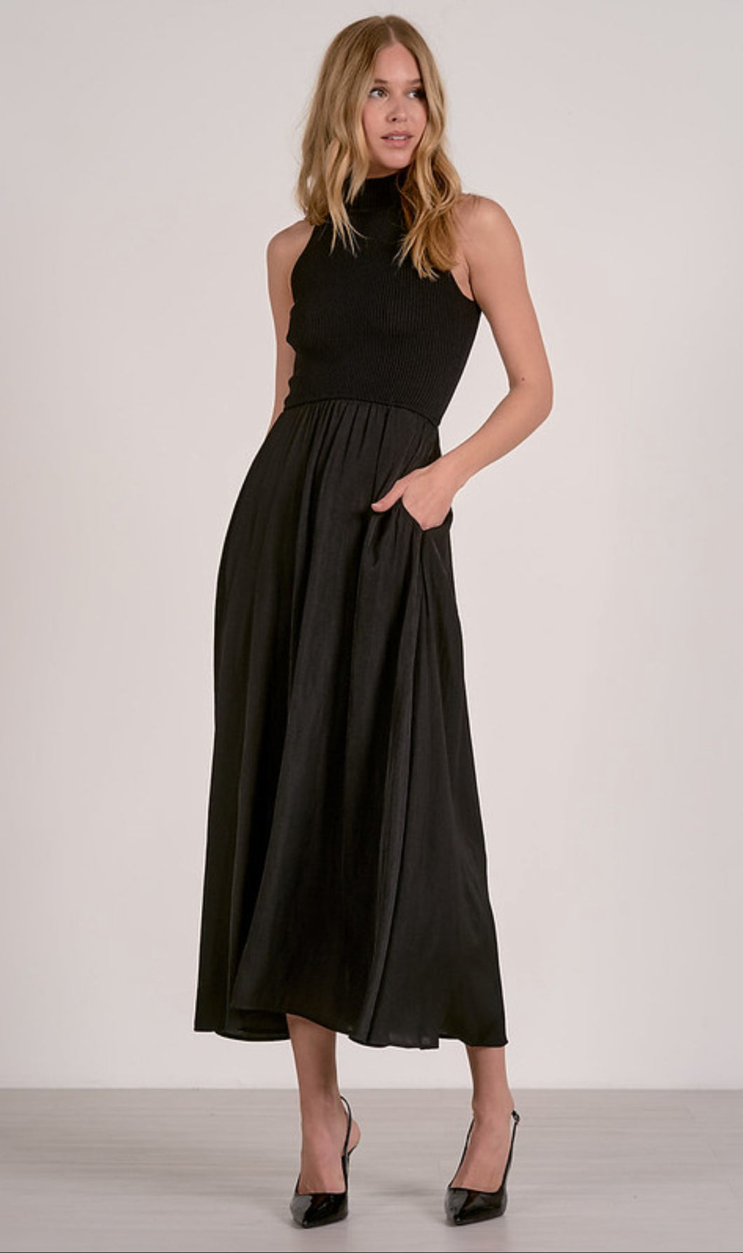 Maci Mock Neck Maxi Dress