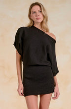 Load image into Gallery viewer, It Girl Black Knit Mini Dress