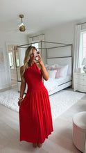 Load image into Gallery viewer, Red Combo Maxi Dress