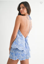 Load image into Gallery viewer, Blue Halter Eyelet Set