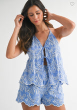 Load image into Gallery viewer, Blue Halter Eyelet Set