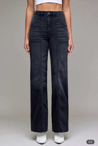 Charcoal Comfort Flare Jeans
