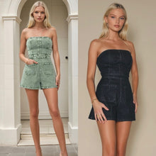 Load image into Gallery viewer, Washed Denim Romper