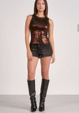 Load image into Gallery viewer, Chocolate Metallic Tank Top