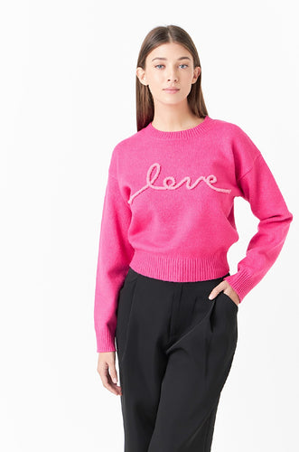 Love Chenille Plush Sweater