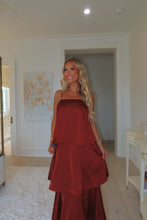 Load image into Gallery viewer, Merlot Moon Tiered Maxi Dress