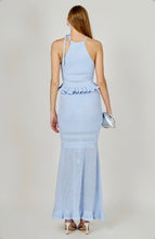 Load image into Gallery viewer, Powder Blue Knit Halter Tie Top