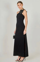 Load image into Gallery viewer, Flower Detail One Shoulder Maxi Dress