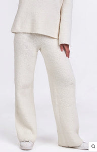 Textured Fuzzy Knit Pants