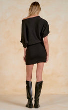 Load image into Gallery viewer, It Girl Black Knit Mini Dress