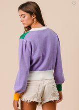 Load image into Gallery viewer, Mardi Gras Sequin Cardigan