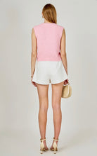 Load image into Gallery viewer, Pink Textured Button Vest Top