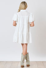 Load image into Gallery viewer, White Poplin Sequin Football Dress