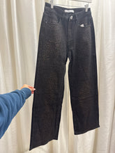 Load image into Gallery viewer, Black &amp; Leopard Print Jeans