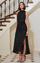 Load image into Gallery viewer, Black Sublime Halter Dress