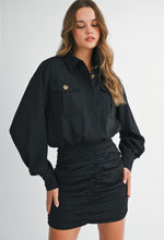 Load image into Gallery viewer, Cargo Pocket Shirt Mini Dress