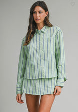 Load image into Gallery viewer, Pin Stripe Shirt and Skort Set
