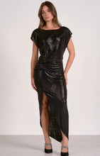 Load image into Gallery viewer, Hazel Metallic Black Dress