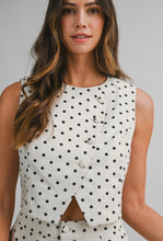 Load image into Gallery viewer, Dotted Darling Linen Short Set