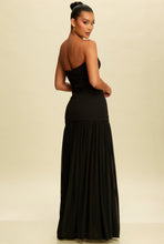 Load image into Gallery viewer, Elegant Shirred Chiffon Maxi Dress