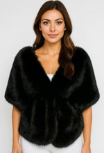 Load image into Gallery viewer, Faux Fur Shawl Wrap Poncho