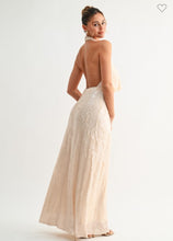 Load image into Gallery viewer, Shimmered Muse Halter Maxi Dress