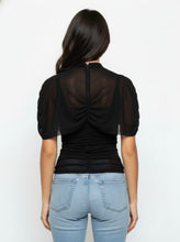 Load image into Gallery viewer, The Noir Drape Top