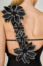 Load image into Gallery viewer, Flower Detail One Shoulder Maxi Dress