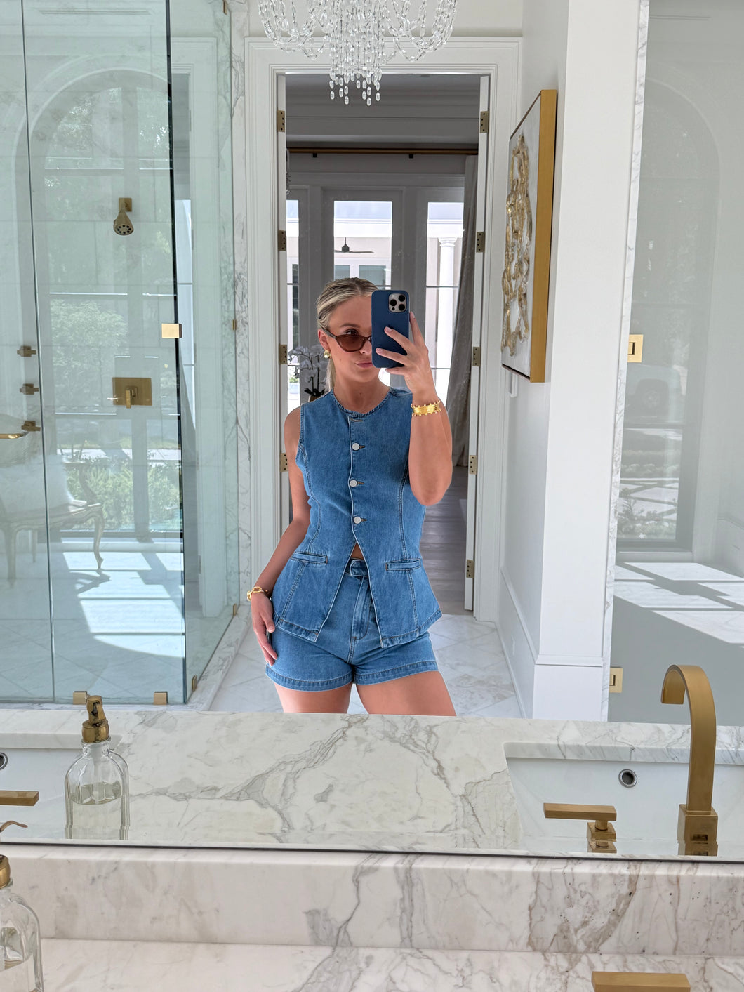 Denim Vest Set