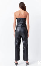 Load image into Gallery viewer, Faux Leather Strapless Top