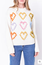 Load image into Gallery viewer, Heart Pom Sweater