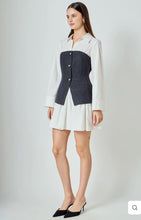 Load image into Gallery viewer, Tweed Poplin Mini Dress
