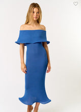 Load image into Gallery viewer, Blue Wavy Hem Dress