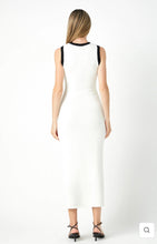 Load image into Gallery viewer, Ivory/Black Crochet Knit Maxi Dress