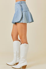 Load image into Gallery viewer, Wrap Denim Skort