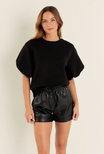 Black Leather Shorts