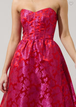 Load image into Gallery viewer, Duson Floral Bellar Strapless Midi Dress