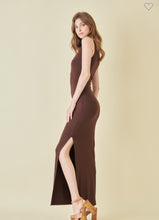 Load image into Gallery viewer, Asymmetric Neck Drape Maxi Dress