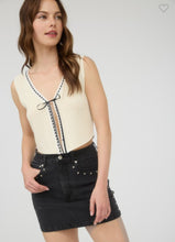 Load image into Gallery viewer, Black Stud Denim Mini Skirt