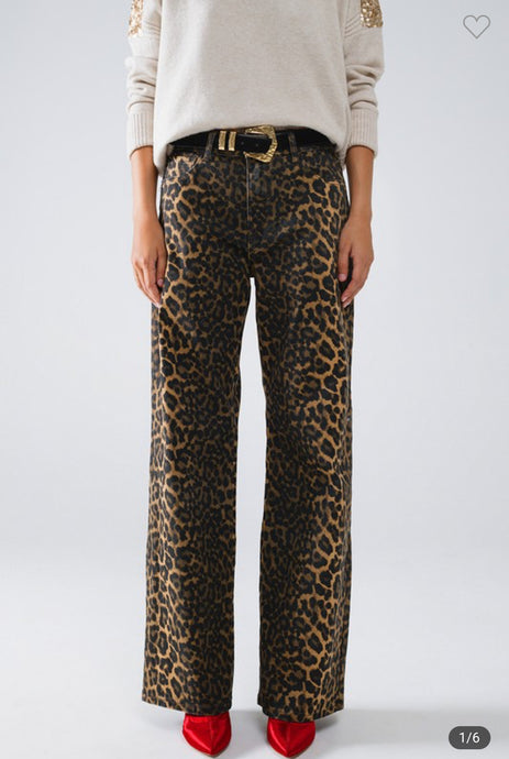 Carley Leopard Print Jeans