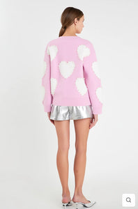 Long Sleeve Heart Sweater