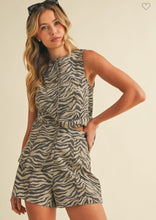 Load image into Gallery viewer, Tiger Print Denim Set