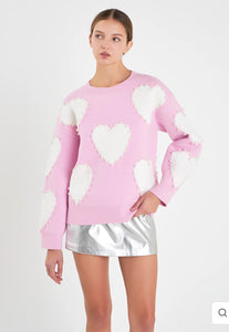 Long Sleeve Heart Sweater