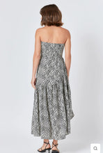 Load image into Gallery viewer, Strapless Asymmetrical Maxi Dress