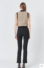 Load image into Gallery viewer, Brown Multi Sequin Tweed Vest Top