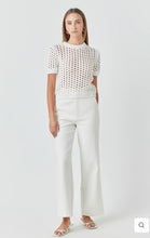 Load image into Gallery viewer, White Sequin Knit Top