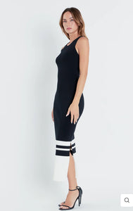 Knit Block Maxi Dress