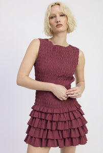 Erin Smocked Ruffle Mini Dress