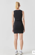 Load image into Gallery viewer, Black Front Zip Knit Mini Dress